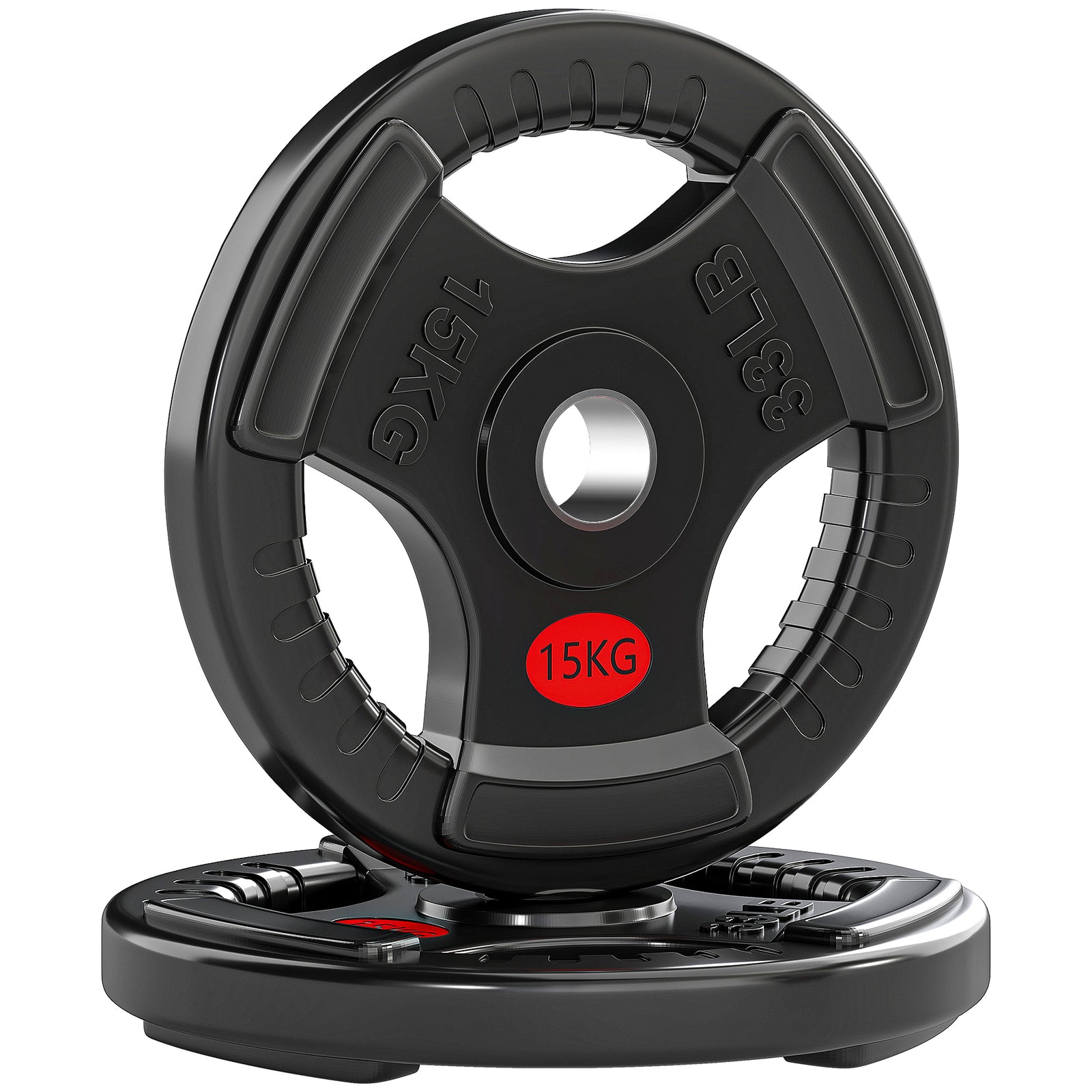 Olympic Weight Plates, Weight Plate Discs | 2 x 15kg | Black
