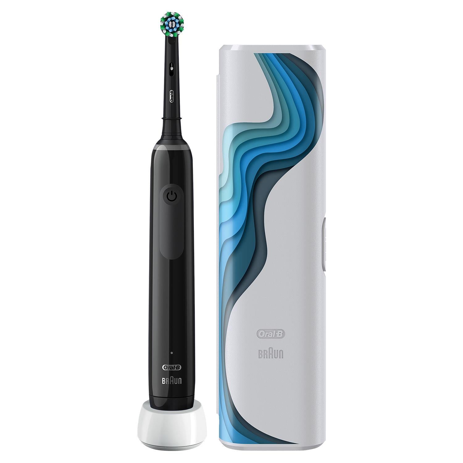 Pro Series 3 Electric Rechargeable Toothbrush With Travel Case, Black