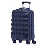 55x35x20cm Hard Case Bubble Carry On Suitcase - 100+ Airline Approved | Cabin | Navy Blue