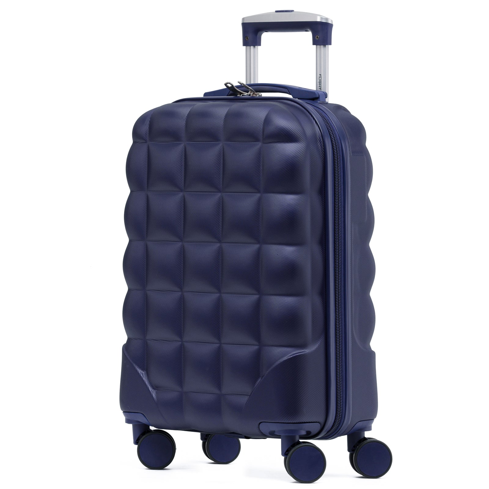 55x35x20cm Hard Case Bubble Carry On Suitcase - 100+ Airline Approved | Cabin | Navy Blue