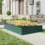 Rectangular Galvanized Steel Raised Garden Bed | Medium