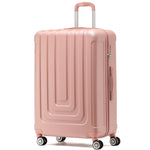 Medium 26" Hard Shell Check In Suitcase 8 Spinner Wheels Hold Luggage | Medium | Rose Gold