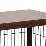 Indoor Cat Box Furniture W/ Scratch Magnetic Door | Brown