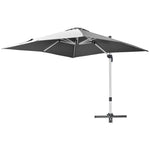 3x3m Cantilever Roma Parasol W/ 360° Crank Handle Tilt | Gray