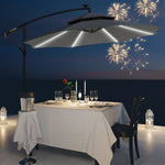 3m Cantilever Banana Parasol W/ Led Solar Lights