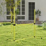 Pawhut 4 Pieces Dog Agility Training Equipment With Carrying Bag, Yellow