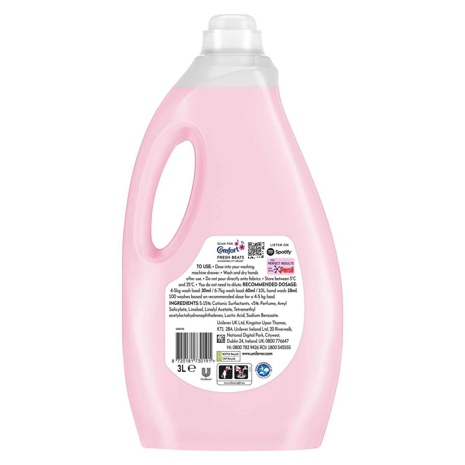 Fresh Spring Blossom Liquid Fabric Conditioner 100 Washes - 3l, 4 Pack