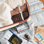 55x40x20cm Lightweight Luggage Overhead Cabin Hard Shell Cabin Suitcase 60+ Airlines Approved - Carry On Case - 4 Wheels | Cabin | Cream