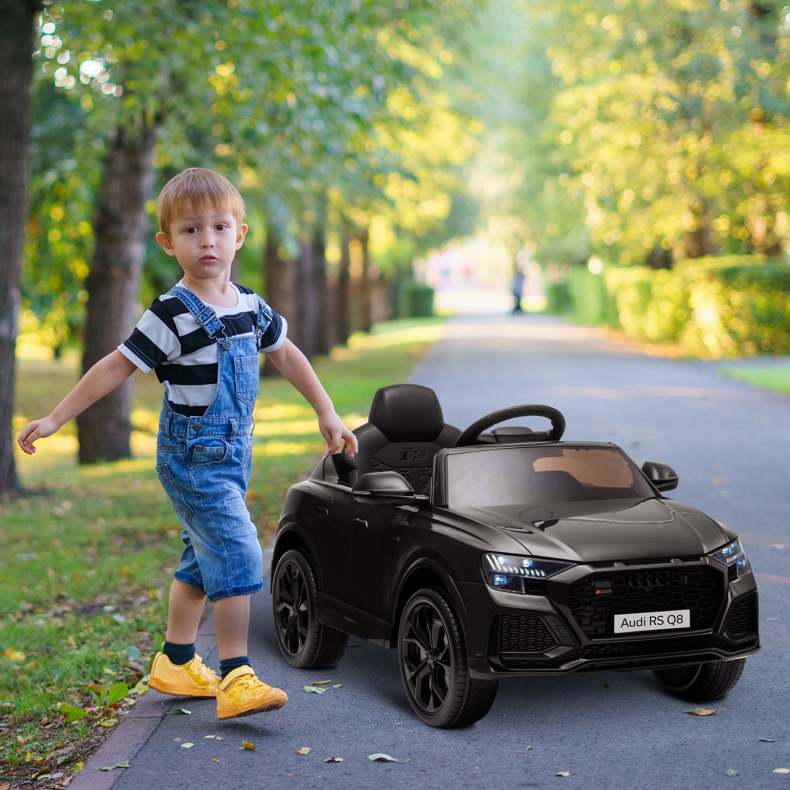 Audi Rs Q8 6v Kids Electric Ride On Car Toy W/ Remote Control | Black