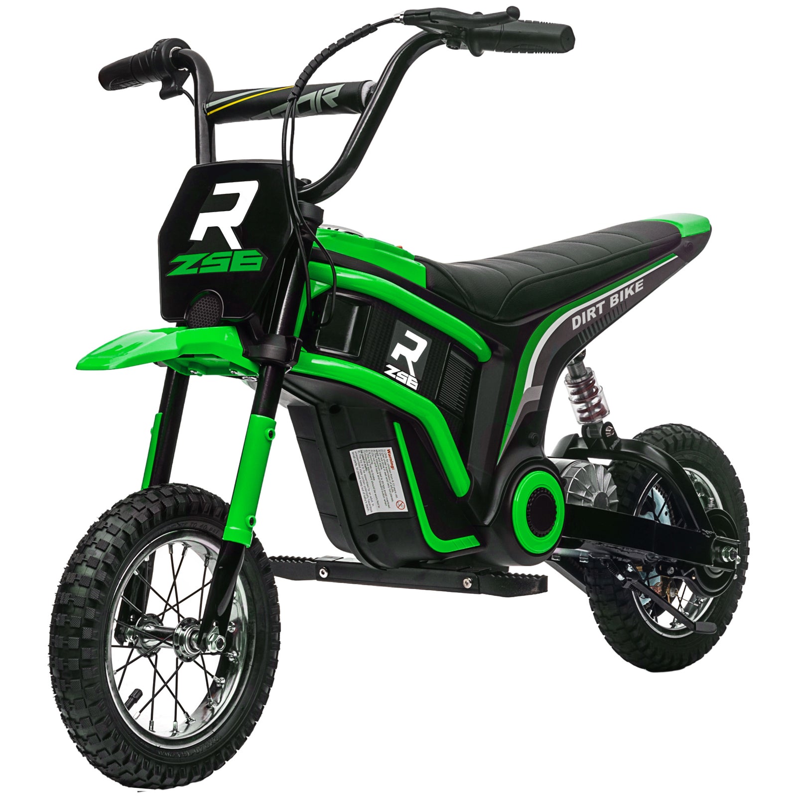24v Kids Electric Motorbike With Twist Grip Throttle, Music, Horn | Green