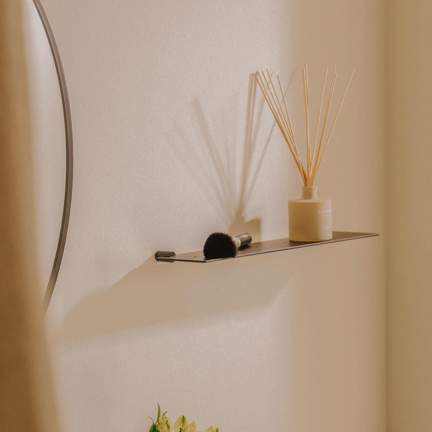 Bathroom Bathroom Shelf, Organizer, 40cm, Matt Black, Logic Collection