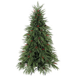 HOMCOM 6ft Predecorated Artificial Christmas Tree, Hinged Xmas Tree, Green