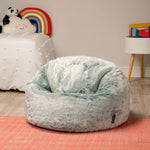 Kids Faux Fur Bean Bag Chair | Blue