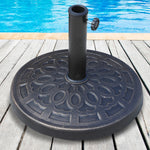 Garden Parasol Base, Round Resin Sun Umbrella Base | 12kg | Bronze