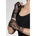 Fingerless Lace Gloves | Black