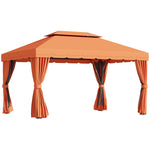 3m X 3.6m Aluminium Gazebo Canopy Patio Marquee Party Tent | Orange