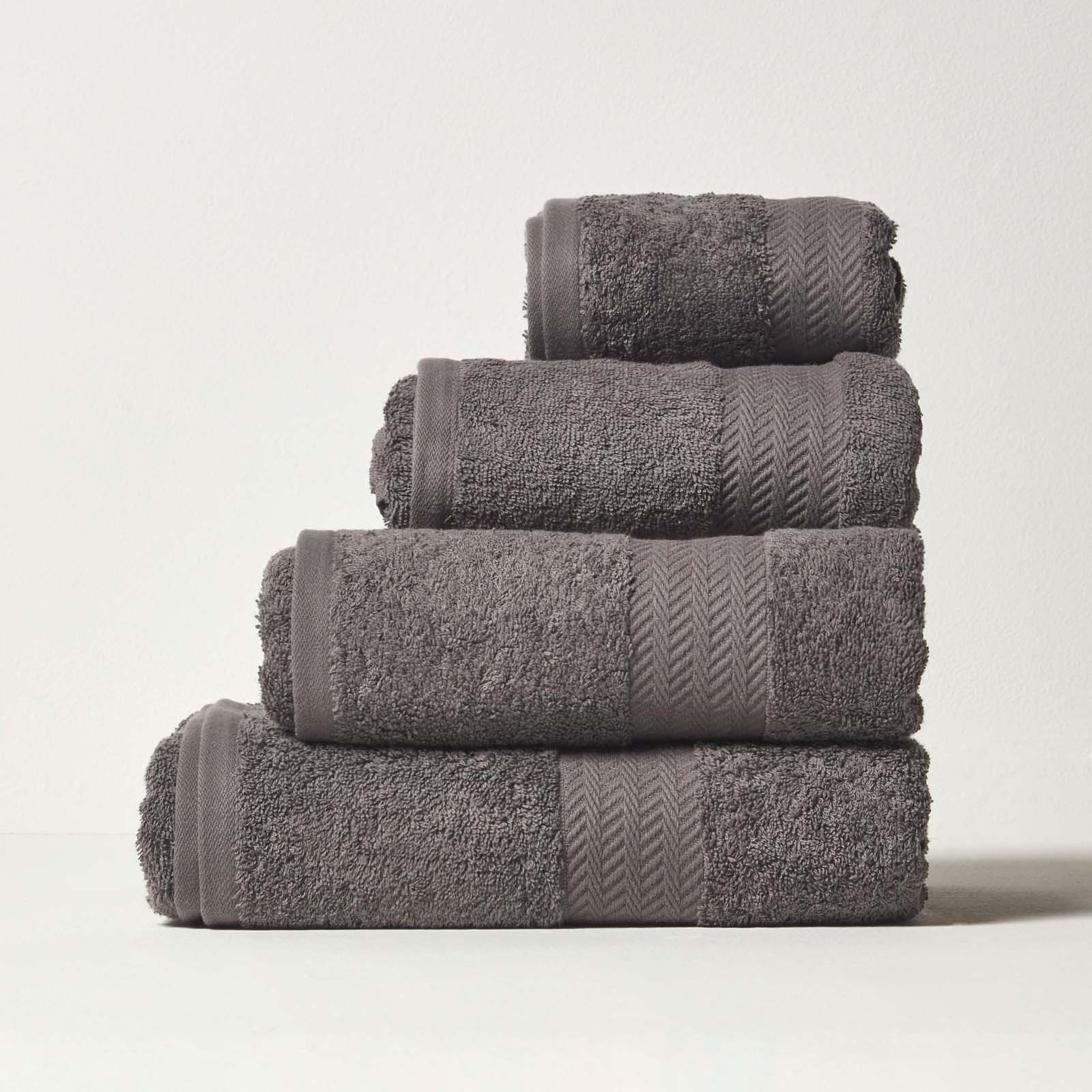 100% Combed Egyptian Cotton 500 Gsm Towels | Set-of-4 | Slate Grey