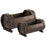 2pcs Wooden Flower Plant Pot Box