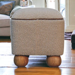 Solid Mango Wood Serenity Footstool With Ball Feet