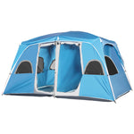 Camping Tent, Family Tent 4-8 Person 2 Room Easy Set Up | Blue
