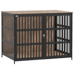 Dog Crate Furniture, 100cm Dog Cage With Anti-chew Resistant Mesh | XL | Brown