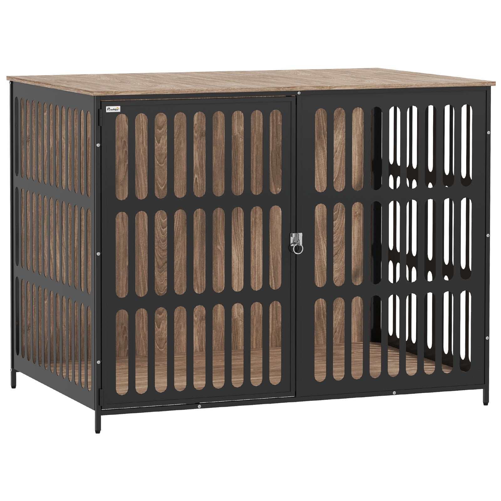 Dog Crate Furniture, 100cm Dog Cage With Anti-chew Resistant Mesh | XL | Brown