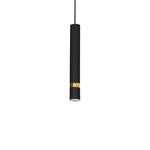 Joker Contemporary Pendant Lamp 1xgu10 Hand Made Cylindrical Style Light | Black & Gold