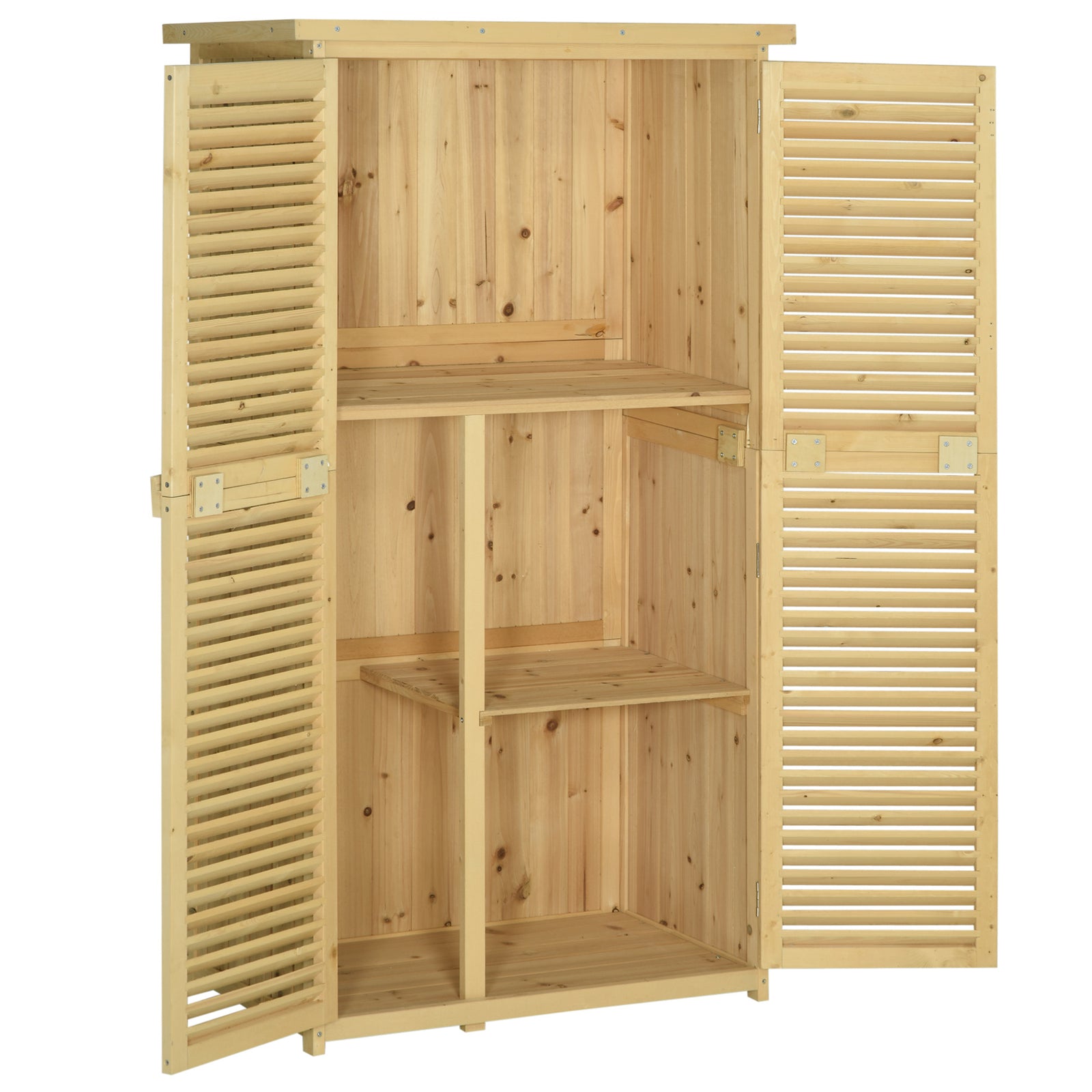 87x47x160cm Wooden Garden Shed With Asphalt Roof