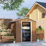 6.5ft X 3.5ft Garden Shed, Metal Shed For Garden Storage