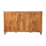 Solid Mango Wood Spindle Sideboard In Light Brown Finish