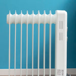 7/9/11 Fin Oil Filled Radiator Portable On Wheels | Medium | White