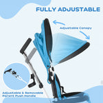 6 In 1 Kids Trike, Stroller With Parent Handle | Blue