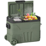 Camping Fridge Freezer Dual Zone, Portable Car Fridge | Large | Green