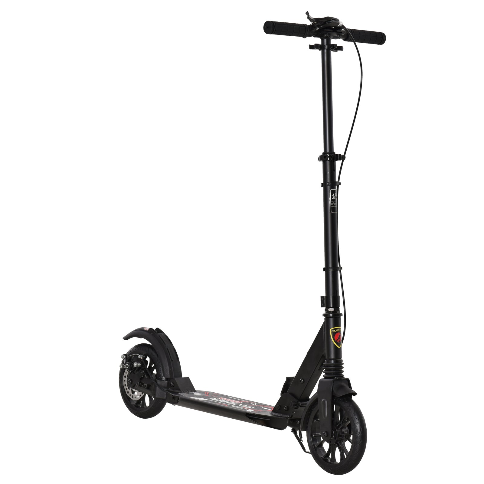 Adult Teens Kick Scooter Foldable 14+ W/ Rear Wheel& Brake | Black