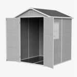 6x6 Ft Outdoor Garden Plastic Storage Shed | Grey