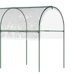 Tomato Greenhouse With Hoops, Stakes And Ropes