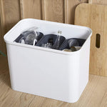 Collect Recycling Solution Bin & Lid Gift Set 76 L, White/taupe/birch