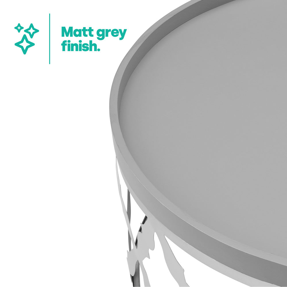 Damaski Circular Silver Coffee Table