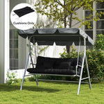 Seat Cushions Back Cushion W/2 Pillows, Water Repellent | Black