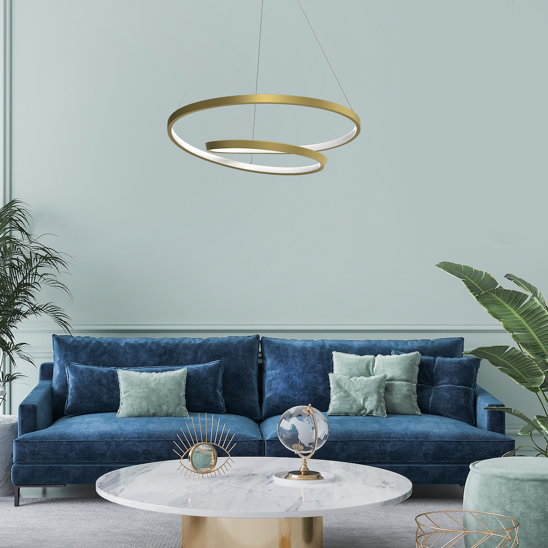 Pendant Lamp Lucero Gold 48w Led