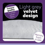 C Shaped Pregnancy Pillow, 140x65x20cm Shredded Memory Foam Full Body Maternity Cushion For Sleeping | C Shape | Light Grey