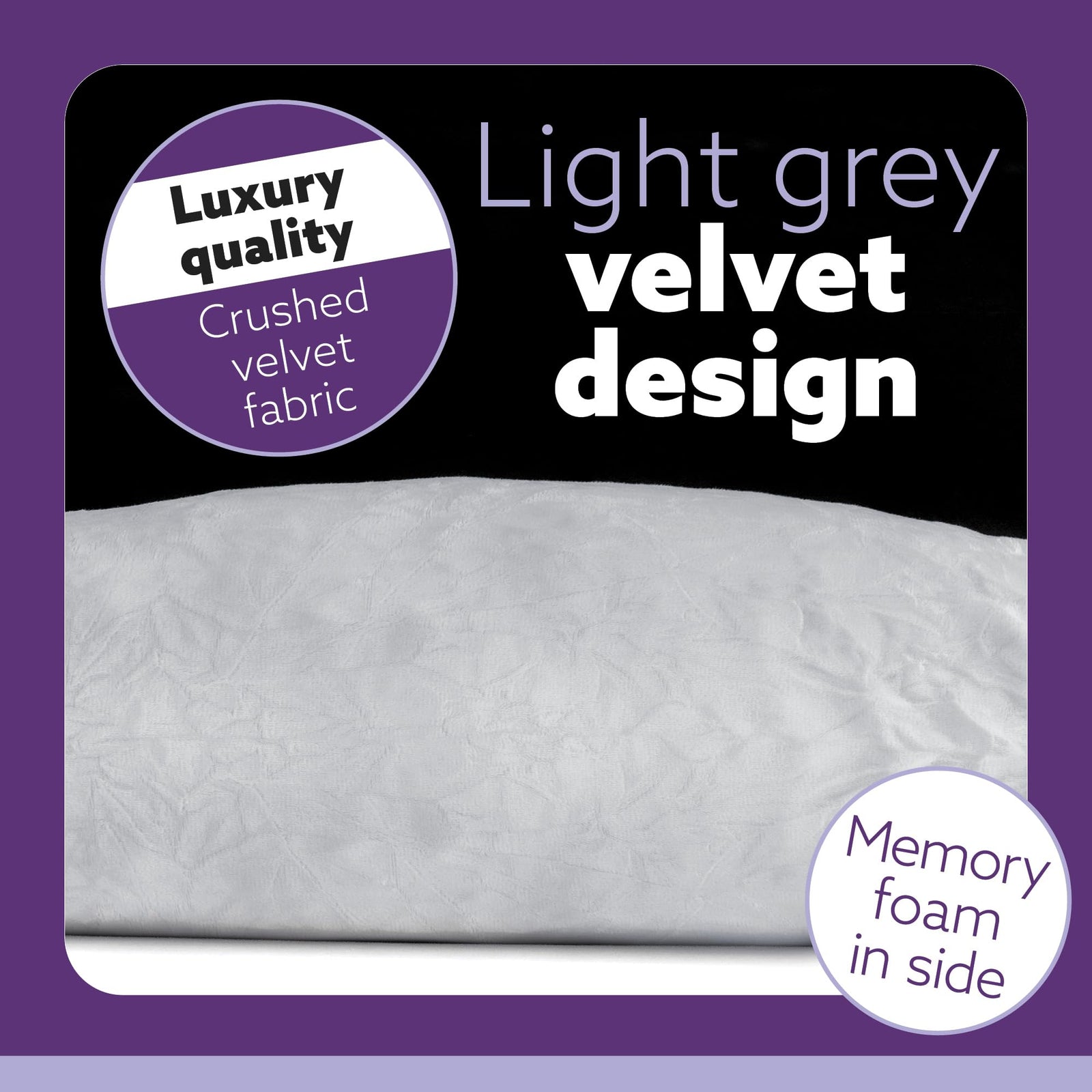 C Shaped Pregnancy Pillow, 140x65x20cm Shredded Memory Foam Full Body Maternity Cushion For Sleeping | C Shape | Light Grey