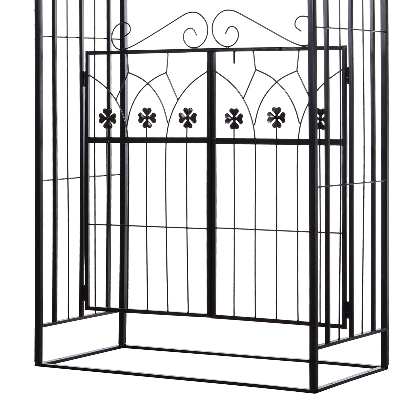 Garden Outdoor Arch With Door, Patio Decoration, 131x49x200 Cm