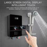 6kw Instant Electric Water Heater – Compact, Safe, Touch-controlled With Shower Kit | Black