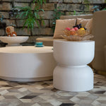 Chronos Grc Side Table | Cream White