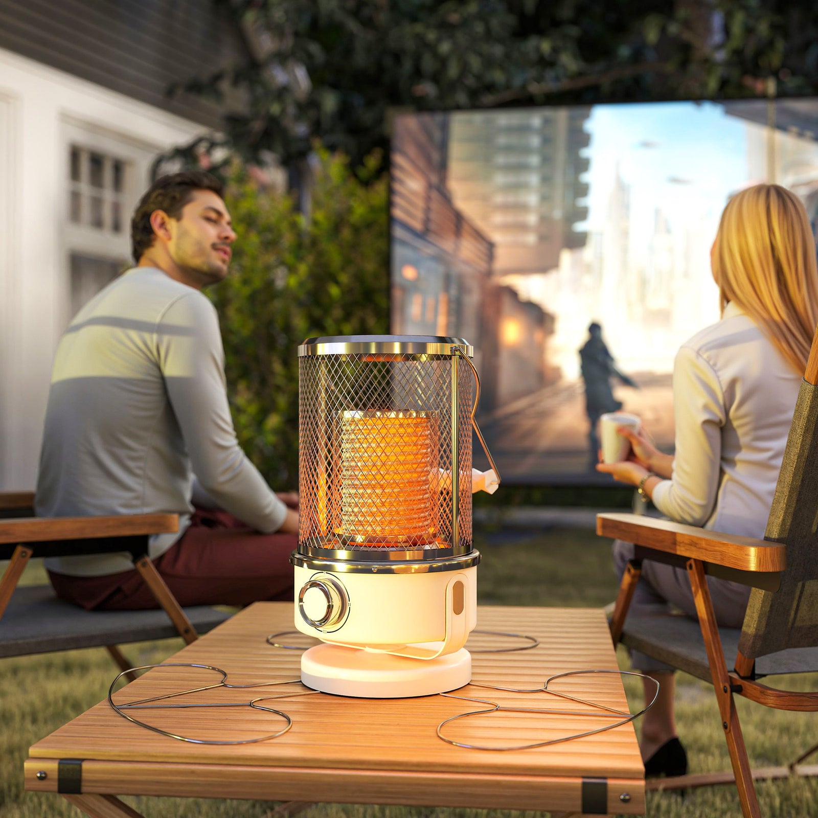 Outsunny Patio Electric Heater With Separation Coil