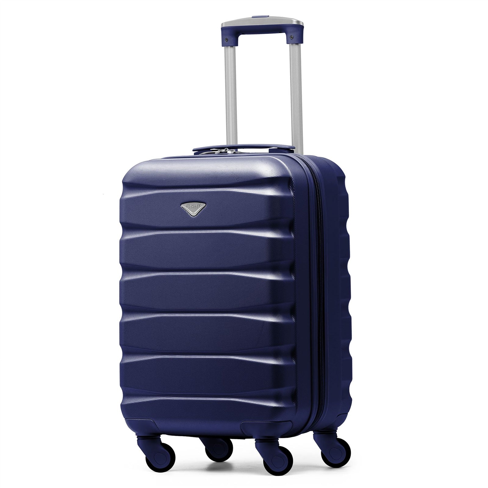 55x35x25cm Lightweight Suitcase - Cabin Carry On - Hard Shell - 4 Wheels Overhead Luggage | Cabin | Navy Blue