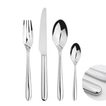 Cutlery Sets Stainless Steel 18/8 Forks Spoons Catering Nova | Set of 16 | Silver