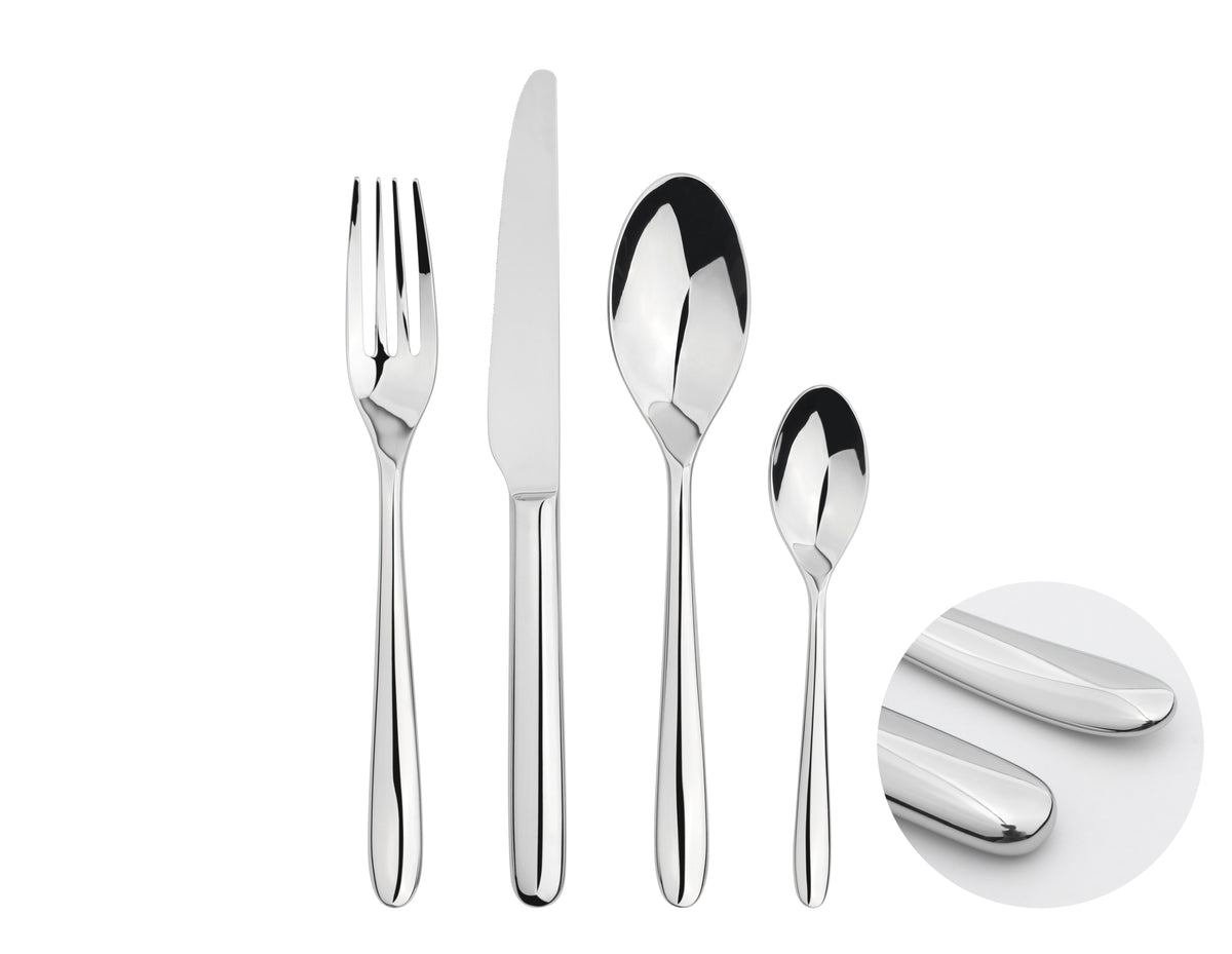 Cutlery Sets Stainless Steel 18/8 Forks Spoons Catering Nova | Set of 4 | Silver