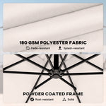 3 M Garden Cantilever Parasol With Cover, Rotation | Cream